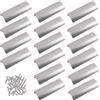 MOROBOR Finger Edge Pull, 16 pezzi di maniglie nascoste in stile moderno, maniglie invisibili in lega di alluminio per cerniere di armadi e guardaroba, 120 mm/nickel spazzolato