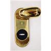 SECUREMME KIT RIVA SECUREMME PLACCA+MANIGLIA A FORMA DI UOVO IN OTTONE LUCIDO SINGOLA PER PORTA BLINDATA Q8 FORO DOPPIA MAPPA PZ 1