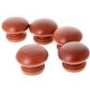 MroMax Pomelli rotondi in legno, diametro 35 mm, maniglie per armadietti, mobili da cucina, cassettiere, armadi, colore: rosso scuro, 25 pezzi