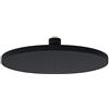 Bernstein Soffione doccia autopulente in ABS - D2250 - effetto pioggia - tondo - 22,50 cm - cromato o nero opaco, Colore:Nero (opaco)