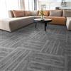 casa pura Quadrati di Moquette per Interni - 1m² / 3m² o 6m² | Moquette Autoportante | Rivestimento per Pavimento in Quadrati 50x50 cm | Robusto Isolamento (Antracite Zürich, 4 Pezzi - 1m²)
