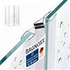 Bagnoxx 2x guarnizione doccia magnetica 2 m (sfalsata), per vetro 8 mm, 135°/180°, trasparente, per porta a battente o scorrevole, apertura su un lato