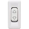 Dieffematic Doppio Pulsante Sali Scendi con Supporto - Interruttore Bianco per Tapparelle e Tende, 7x3x3.5 cm
