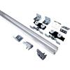 bricoleva.it Binari Per Ante o Porte Scorrevoli - Sistema Scorrevole Completo, Binari e Accessori - Portata Max 80kg - Binari per Porte Scorrevoli, 3 metri (Completo - Binario 80kg)