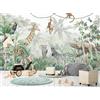 Naturempress Carta Da Parati 3D Camera Dei Bambini Animale Della Giungla Camera Dei Bambini Carta Da Parati Camera Letto Moderna Fotomurali 3D Gigante Murale Decorazione