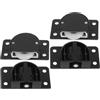 Uonlytech Ruote per Ante Scorrevoli Armadio 2 Set Puleggia in Plastica Nera Kit Sostituzione per Mobili Cucina Accessori Silenziosi per Camera e Ufficio