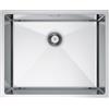 Melanstar Lavello in acciaio inox, 54 x 44 cm, lavello a un seno, 1 lavabo, con sifone, in acciaio inox argentato Kitchen Sink