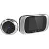 AUTSUPPL Spioncino Digitale Smart per Porta Angolo Visuale a 90 Gradi, Schermo Lcd, Funzione Foto e Memoria Rotativa, Materiale Plastico Argento per Sicurezza Casa