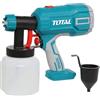 TOTAL - Pistola a Spruzzo a Batteria 20V | Verniciatore per Muri, Legno, Metallo | Regolazione Flusso e Spruzzo | Capacità 800 ml, Multicolore