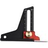 Volakebeing Misuratore di altezza in lega di alluminio Strumento di misurazione della profondità per sega da tavolo router lavorazione del legno Regolazione della macchina di taglio 0-55mm Scala metrica leggera