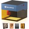 SCULPFUN iCube 3W Incisore laser, punto laser da 0,02 mm, velocità di incisione 10.000 mm/min, macchina per incisione laser con filtro antifumo, connessione app, 130 x 130 mm