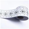 VisitRyl Bordi per Carta da Parati Adesivi Geometria in bianco e nero 12cm X 500cm Design Decorativo