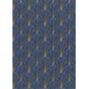 Erismann 10451-08 - Carta da parati in tessuto non tessuto, motivo Elle, colore: Blu e oro metallizzato