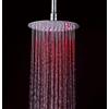 Taco Soffione doccia ultraslim tondo con led cromoterapia acciaio inox D20 cm VEGAS - Satinato