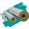 Scorprotect Guscio per tubi (lana di roccia, 89 x 40 mm x 1 metro), isolamento per tubi in lana di roccia, rivestimento in alluminio 0.040 W/MK