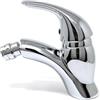 Packcenter Miscelatore Monocomando per Bidet Violet, Cromato, con Piletta e Flessibili