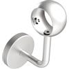 Sellon24® Supporto per corrimano in acciaio inox, anello per tubo 42,4, supporto per corrimano in legno, supporto esterno per scale, ringhiere per scale