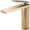 XSDSM Rubinetto Lavandino Vintage Rubinetto Lavello Bagno con Maniglia Singola Caldo e Freddo Adatto per Lavabo Sottopiano, Foro Singolo G1/2,Bronzo
