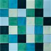 Cerames verde-blu piastrelle per mosaico, monocolore, Azuta, in piastrelle di ceramica messicana, per cucina, bagno, parete posteriore della cucina, confezione da 90 piastrelle da 10,5 x 10,5 cm