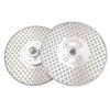 DT-DIATOOL Disco Diamantato per Taglio e Smerigliatura 2 Pezzi 125 mm x M14 Doppio Lato Elettrolitica per Piastrelle Granito Marmo Pietra