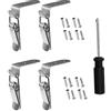 LOEASE 4 pezzi 90 gradi fibbia a bocca d'anatra gancio di blocco in acciaio inossidabile caricato a molla chiusura a levetta chiusura a morsetto clip argento Hasp chiusura a scatto chiusura con viti (Size :