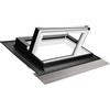 Emica - Finestra da tetto apertura Bilico in Alluminio | Linea Habitat con Vetrata basso emissivo Certificata CE | Interno Legno Abete Colore Bianco | Apertura a 140° (114x70 Base x Altezza)