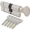 Yale Inserto 2100 35/30 G mm pomello di massima sicurezza, certificato, massimo livello di protezione antiintrusione, scheda di sicurezza, funzione frizione sicura, 5 chiavi, raso