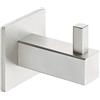 Gedotec H8585 - Gancio appendiabiti in acciaio INOX opaco, quadrato, altezza: 50 mm, design appendiabiti da parete con viti invisibili, Acciaio, Acciaio INOX spazzolato opaco, 1 Stück - Edelstahl matt