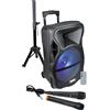 Karma PSB 12 Cassa Attiva a Batteria Bluetooth + Radiomicrofono Microfono Sup...