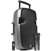 Vonyx SPJ-PA915 Portable Sound System Cassa portatile a batteria con 2 microf...