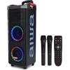 AIWA KBTUS-608 Trolley Party Speaker Cassa portatile bluetooth con led RGB + ...