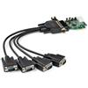 StarTech.com Scheda adattatore seriale PCI Express RS232 a 4 porte - Scheda cont