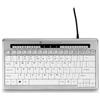 BakkerElkhuizen S-board 840 tastiera USB QWERTY Inglese US Grigio chiaro Bianco