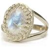 ANEMONE JEWELRY Anello con Pietra di Luna - Gioielli d'Argento Personalizzati per Donne - Realizzato a mano, Vintage, Design Unico per il Fidanzamento - Accessorio di Moda per Signore - con Scatola di Fantasia
