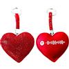 Vero Bijoux Portachiavi Spotify Cuore glitter personalizzato con Codice Spotify - Made In Italy