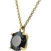 ANEMONE JEWELRY Collana con Ciondolo in Onice Nero Naturale - Gemma di Taglio Rotondo con Elegante Incastonatura in Oro - Ciondolo Lungo Delicato e Chic - Accessorio Femminile Senza Tempo per Tutti i Giorni