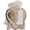 Handmade BOMBONIERA MATRIMONIO NOZZE D'ORO NOZZE D'ARGENTO ANNIVERSARIO SPOSI - SACCHETTO SEGNAPOSTO SCATOLINA PERSONALIZZATO ORIGINALI - CONFETTI E BIGLIETTINO INCLUSI