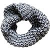 CG - TALENTO FIORENTINO scaldacollo invernale fatto a maglia, sciarpa ad anello intrecciato unisex a due colori, Made in Italy