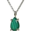 ANEMONE JEWELRY Anemone Vibrante Verde Malachite Collana con Ciondolo - Collana Cristallo Guarigione - Moda Collane a Goccia per Donne - Gioielli Fatti a Mano Collane Pietre Gemme per Regali - con Scatola Gioielli