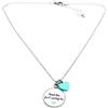 Generic Collana girocollo catena acciaio con ciondolo Amiche per sempre e cuore