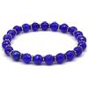 Handmade Generico Bracciale Agata Blu Unisex, Pietre Dure Naturali, Elastico 19 cm, Fatto a Mano