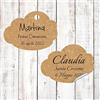 Handmade 10 pezzi ADESIVI personalizzati NUVOLA KRAFT, 30x40 mm, etichette matrimonio, battesimo, thank you stickers, grazie, comunione, cresima, laurea (nuvola kraft)