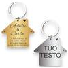 Generico 2 Portachiavi personalizzati a forma di casetta per un regalo unico per la nuova casa - Confezione regalo inclusa