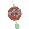 Handmade Ciondolo Pendente Mattone Variegato Mandala Pietre Naturali | Gioiello artigianale