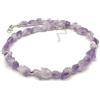 Handmade Collana in argento 925 e ametista viola lavanda, girocollo con pietre naturali, pietra di febbraio, chakra della corona, gioielli contemporanei, regalo per lei