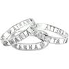 Gocce di luna Bracciale con nome acciaio inossidabile rigido strass made in italy idea regalo (Alessia)