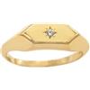 Elegant Jewel Box - Takis Pavlopoulos & Elegant jewel box Women Diamond hexagon shaped ring in solid Gold 9k, 14k, & 18k, Small Hexagon chevalier ring with a compass diamond, signet Unique gift, RN373-1