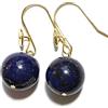 Handmade Collezione Primavera Estate 2023 - Eternal Egypt Series - Super Large 15mm Lapis Lazuli su ganci in rame placcati in oro stile vintage