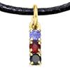 Iri jewelry Ciondolo Bandiera Poliamore Pride Argento 925 Placcato Oro Gemme LGBTQ+ CSD