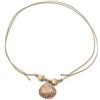 Handmade Collana cordino cerato con conchiglia beige